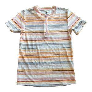 Pacsun Kids Orange Striped Rashguard Swimming Shirt L